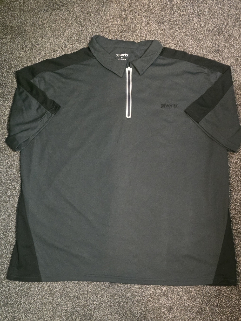 Vertx Men's Black Short-Sleeve Zip Polo